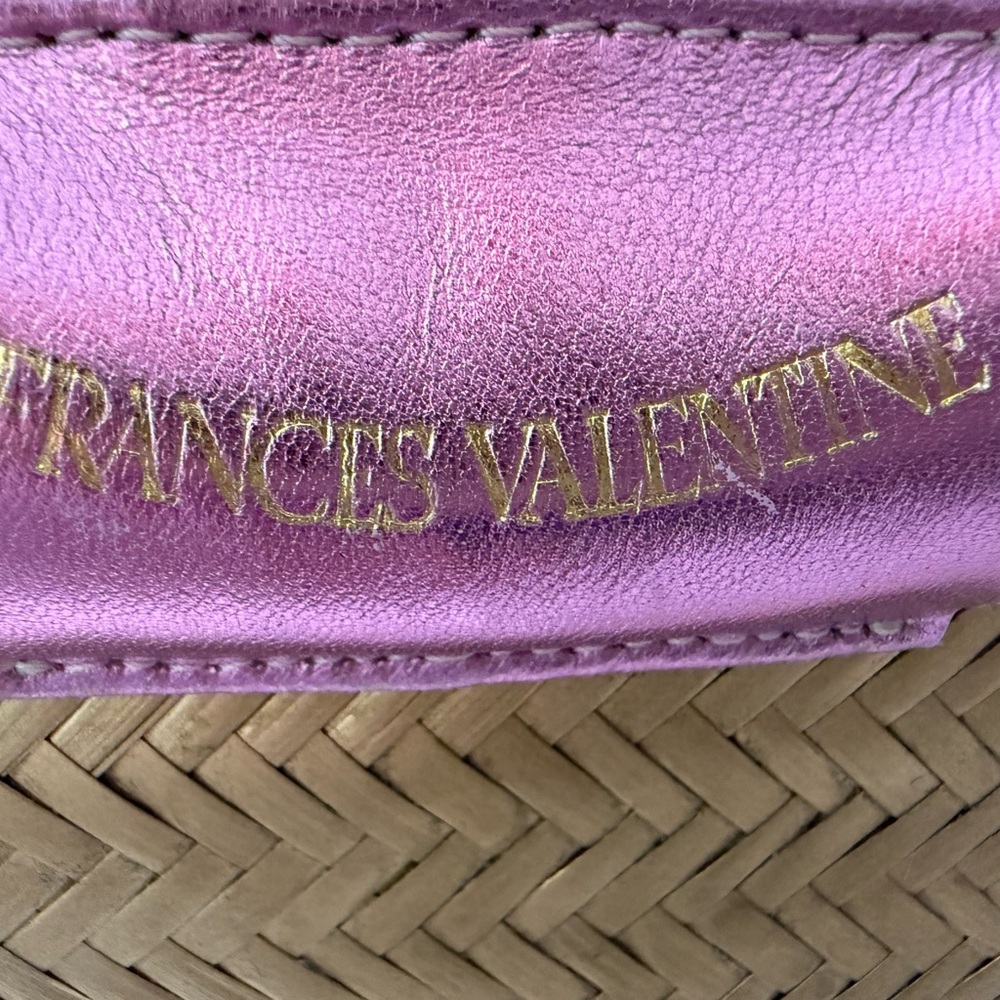 Frances Valentine Large Gold and Pink Shopper Basket Purse Kate Spade - Picture 2 of 12